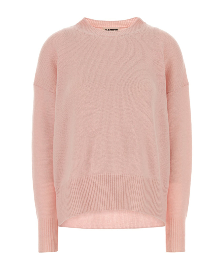 Jil Sander Pink Cashmere Oversize Sweater In Pink