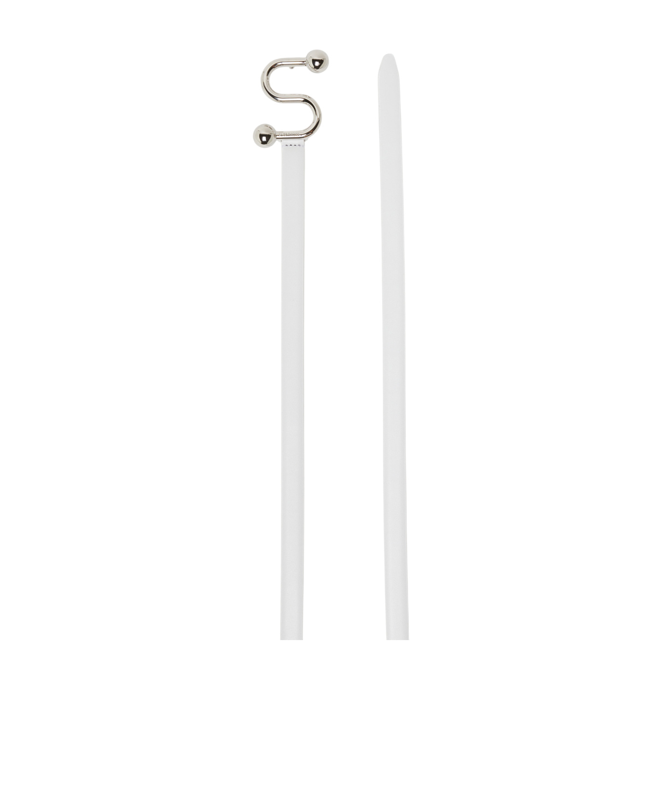 Shop Sportmax Monogram Thin Belt With Buckle In Vanilla