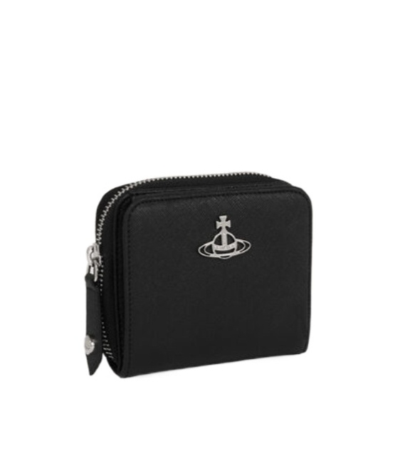 Vivienne Westwood Medium Zip Wallet In Black