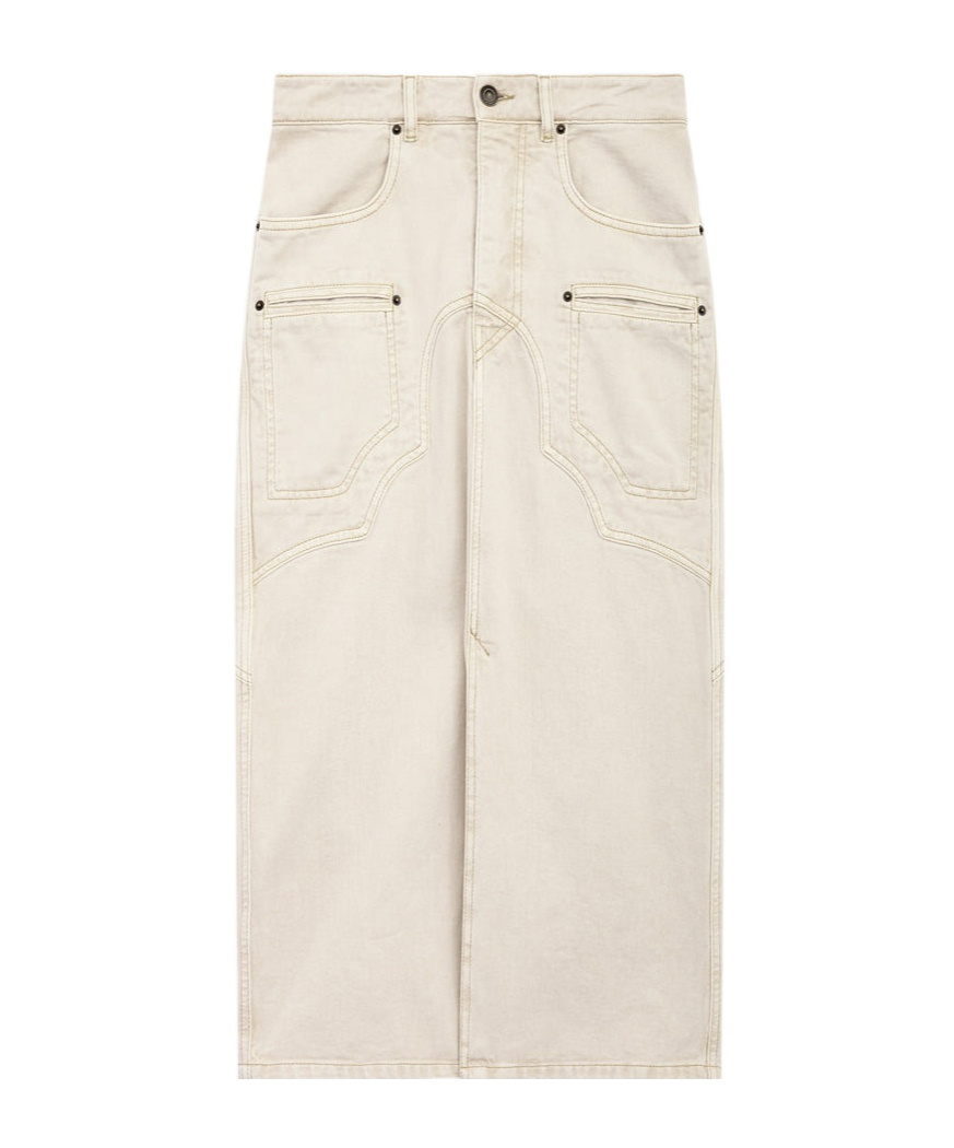 Shop Isabel Marant Britt Skirt In White