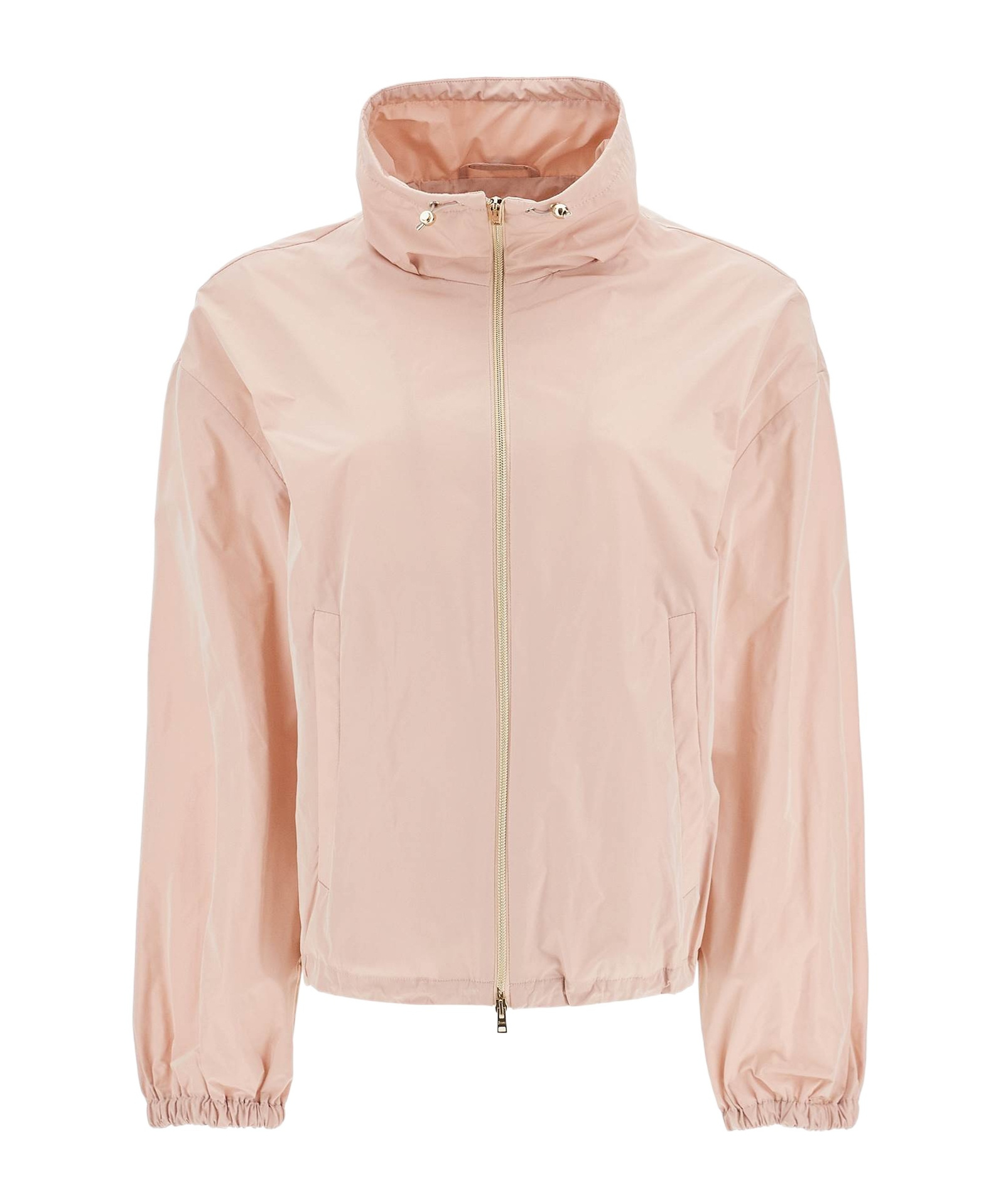 Herno Zippered Long Sleeve Casual Jacket In Pink