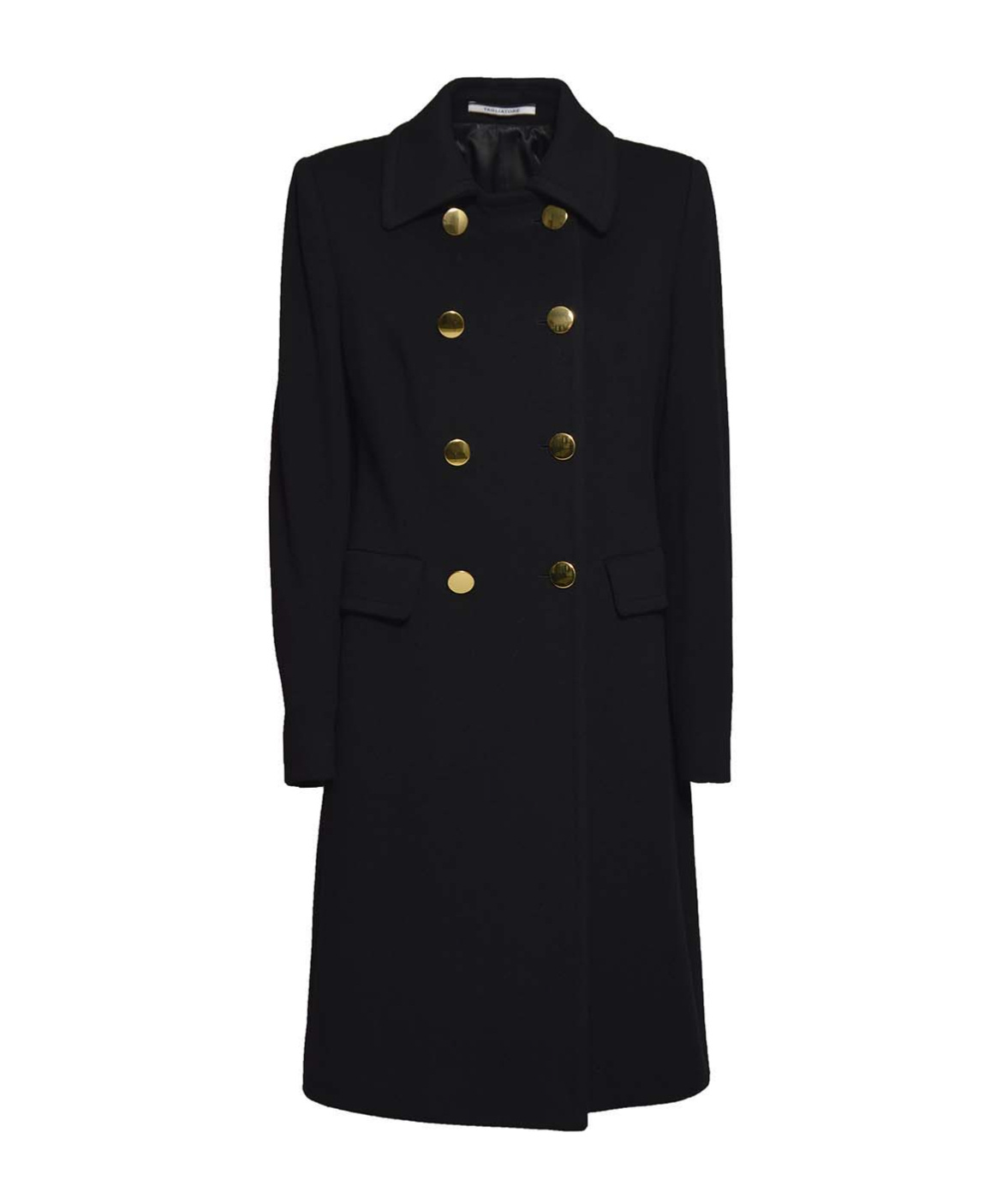 Shop Tagliatore Double-breasted Coat In Black