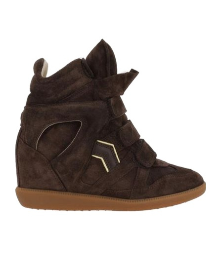 Isabel Marant Bekett Round Toe Sneakers In Brown