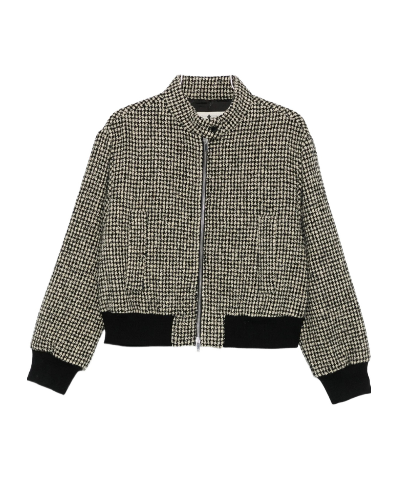 Barena Venezia Houndstooth Zip-front Jacket In Multi