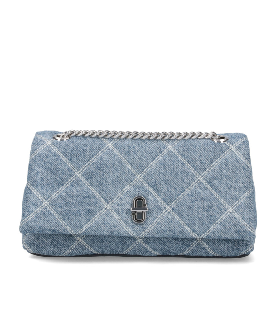 Marc Jacobs Dual Quilted Denim Chained Crossbody Bag