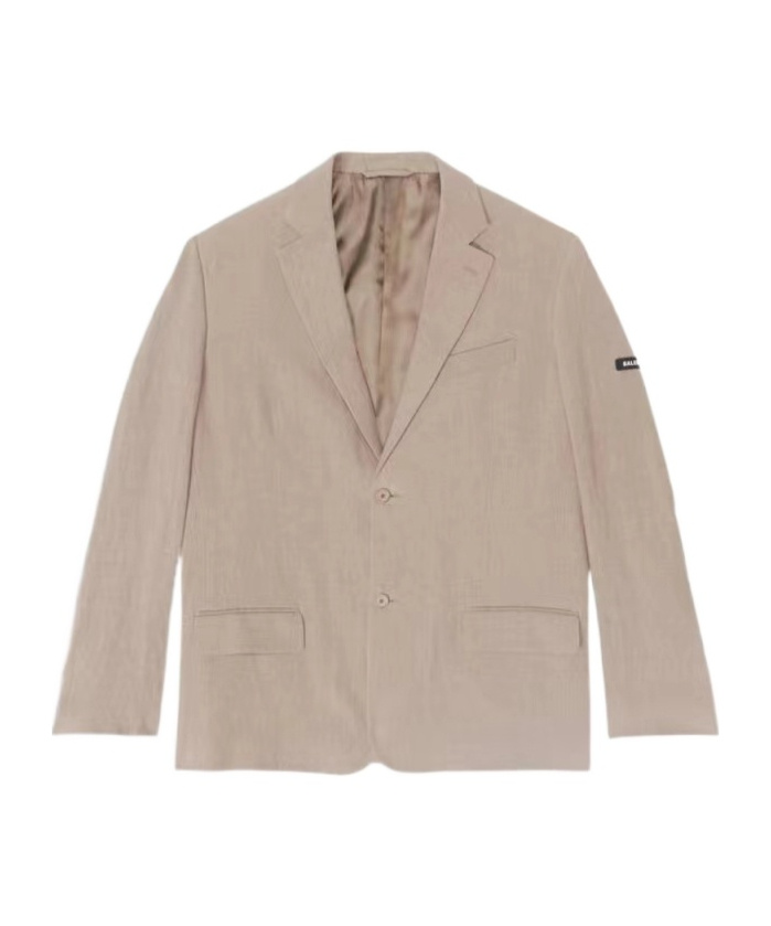 Balenciaga Washed Single-breasted Blazer In Nude