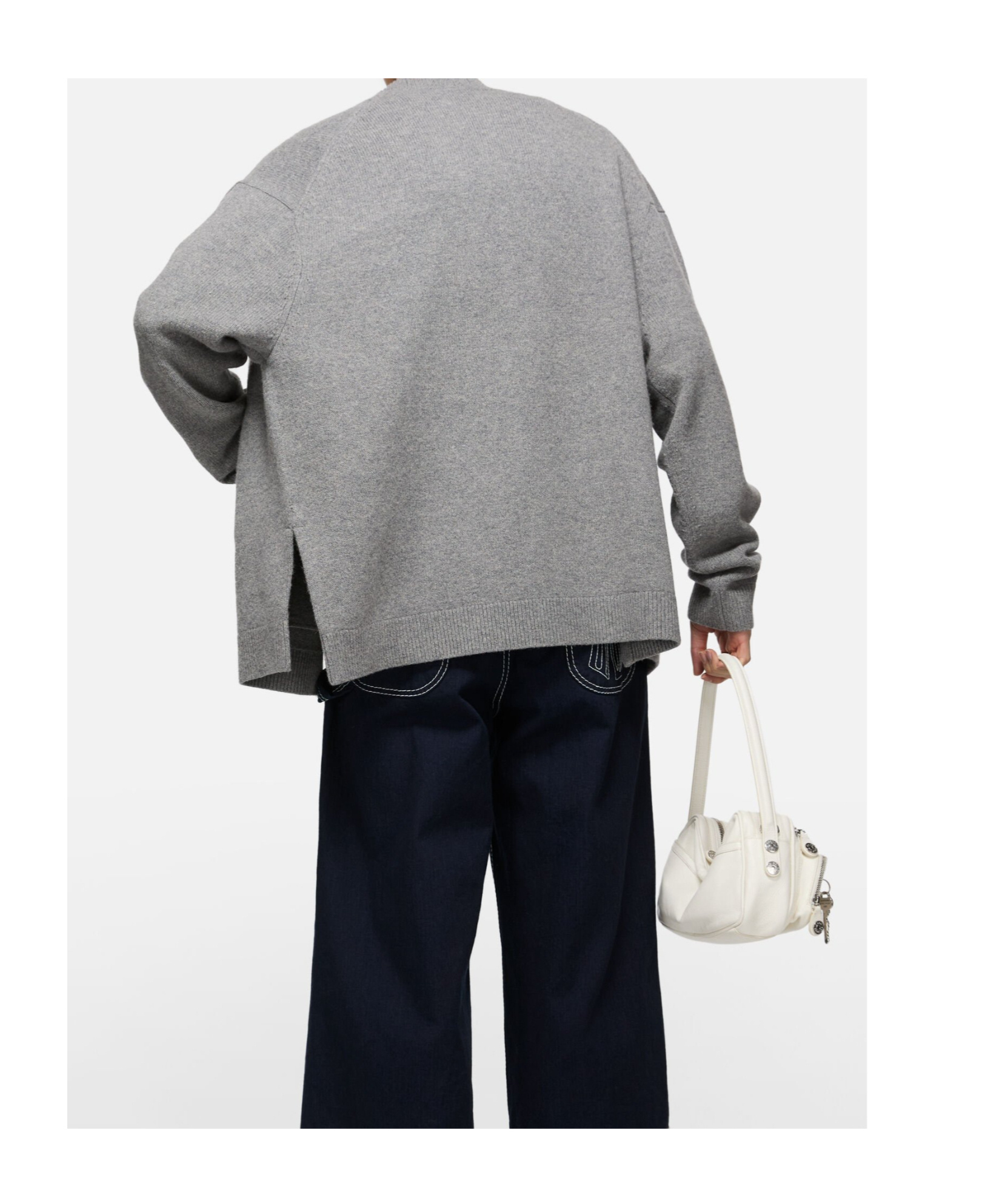 Acne Studios Relaxed-fit V-neck Cardigan With Button-down Front And Embroidered Detailing In Blue
