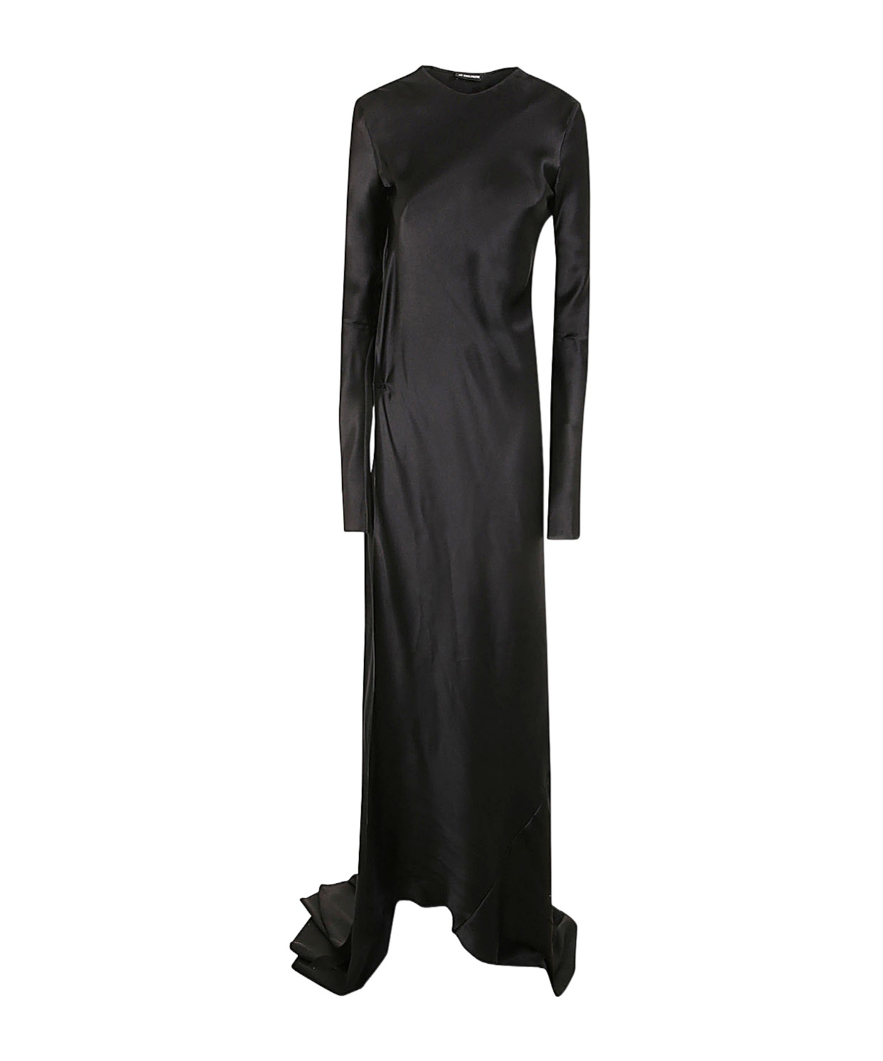 Ann Demeulemeester Demy X-long High Slit Long Sleeve Dress In Black