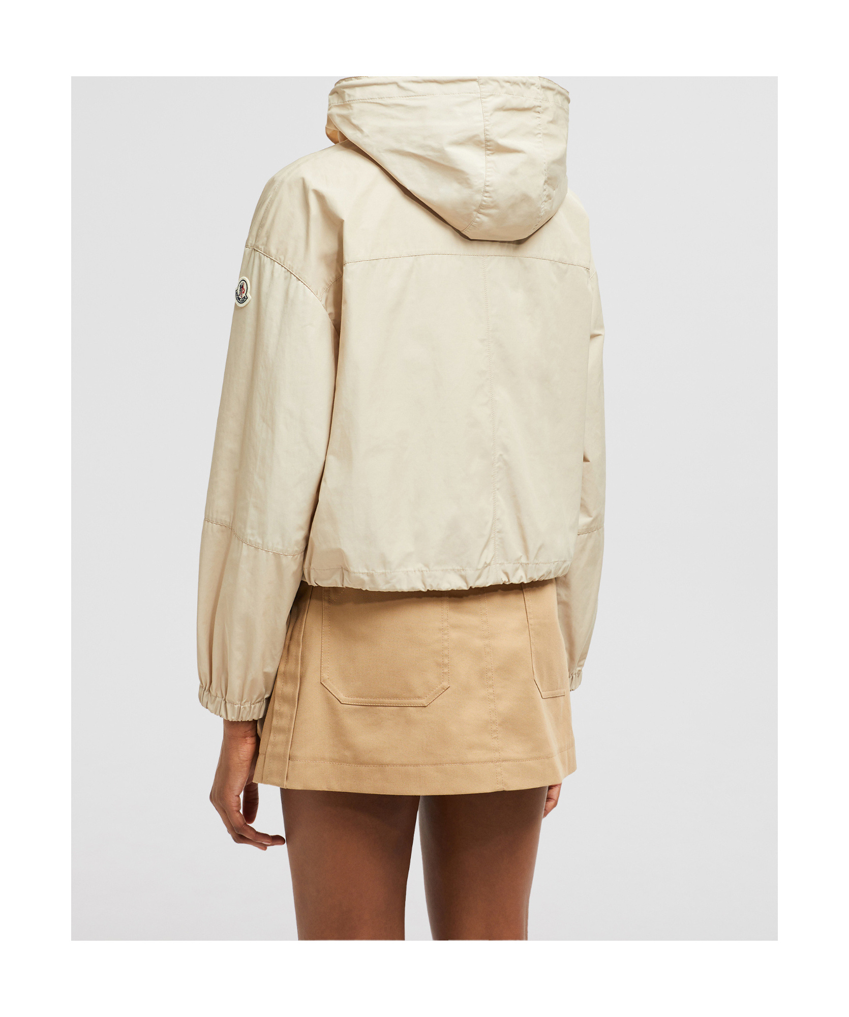 Moncler Sauvan Parka Jacket In Nude
