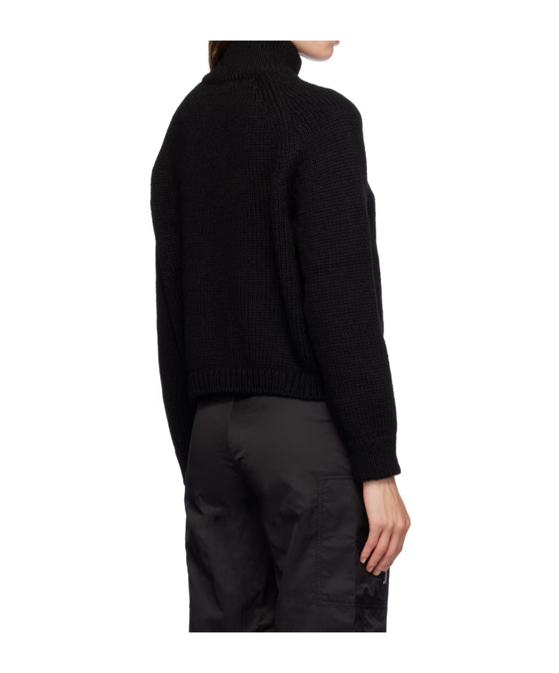 Our Legacy Ultra Zip Funnel Knitted Cardigan In Black
