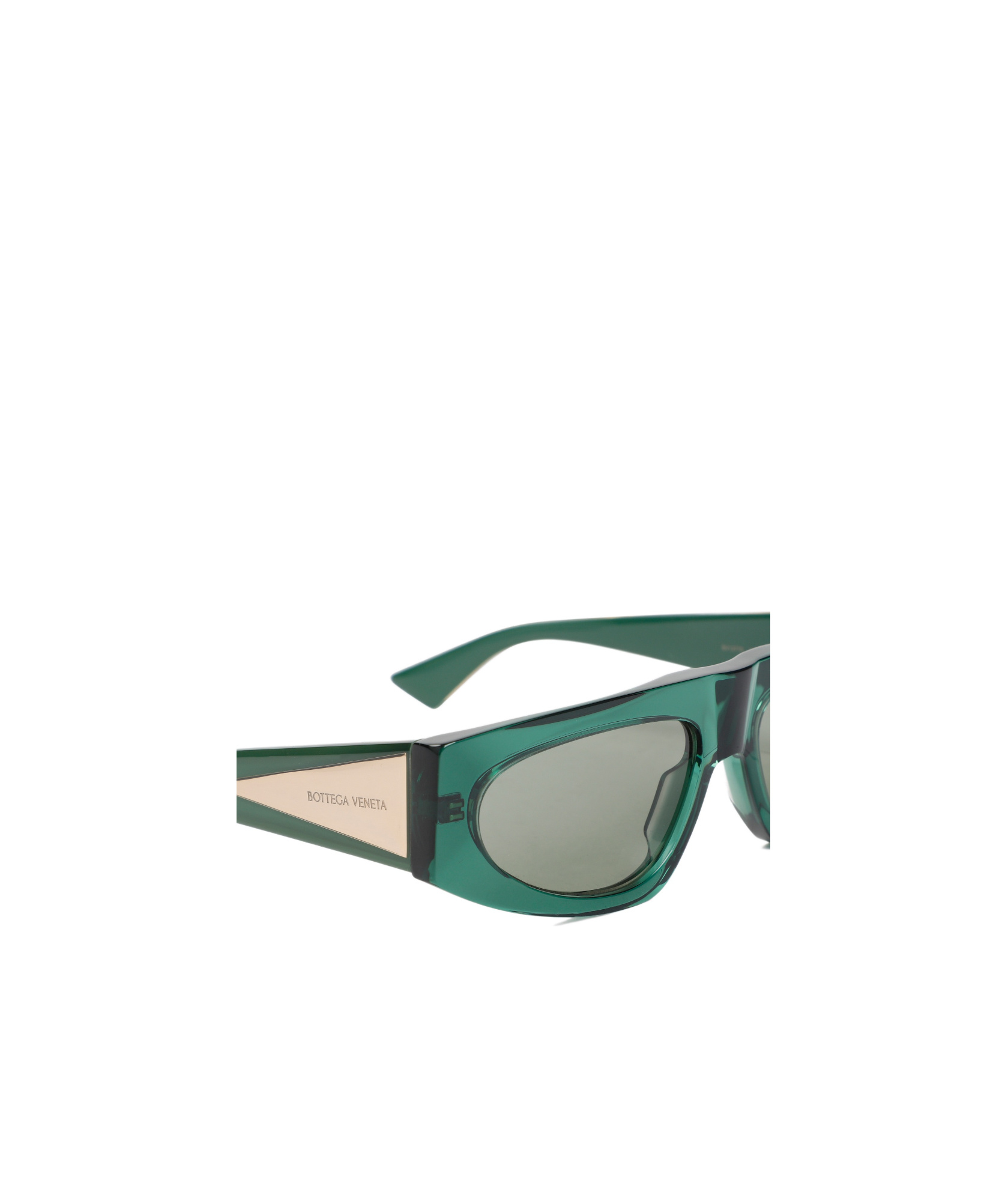 Bottega Veneta Translucent Oval-frame Sunglass In Gray