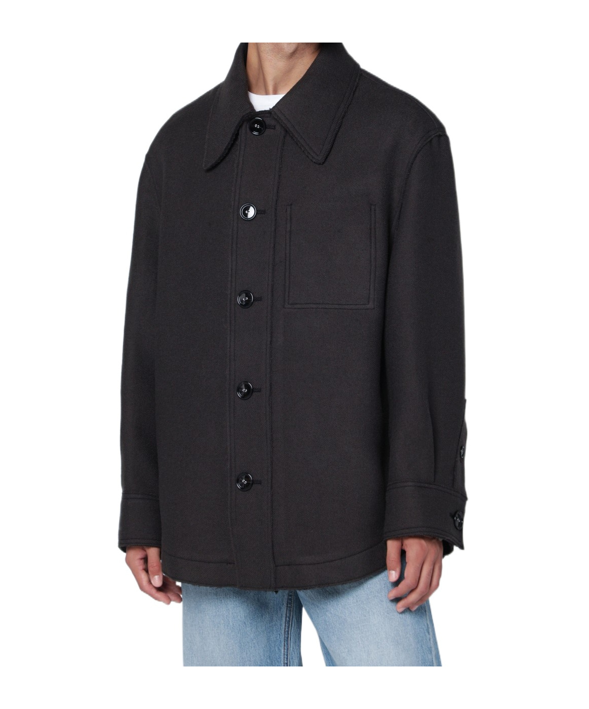 Ami Alexandre Mattiussi Long Sleeve Shirt In Black
