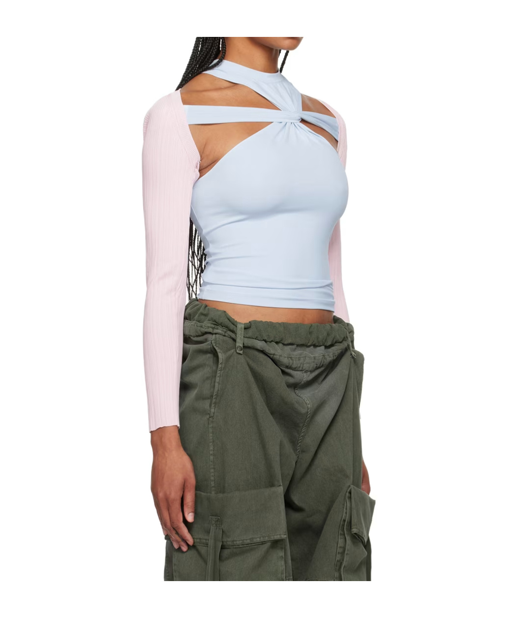 Open Yy Bolero Cardigan In Pink
