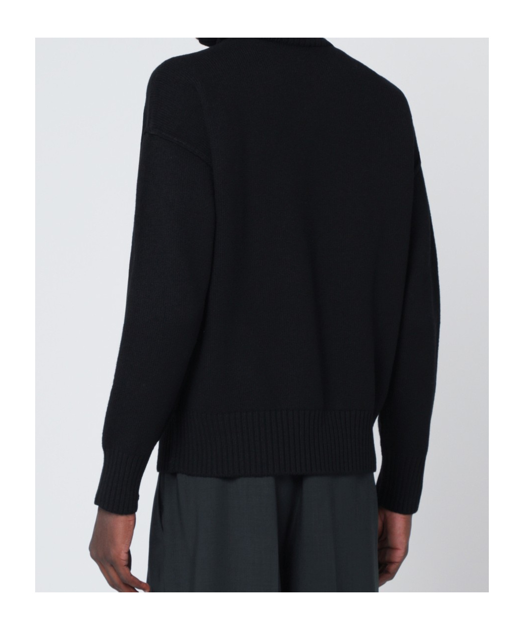 Ami Alexandre Mattiussi Ami Paris Ami Paris De Coeur Wool Cardigan In Black