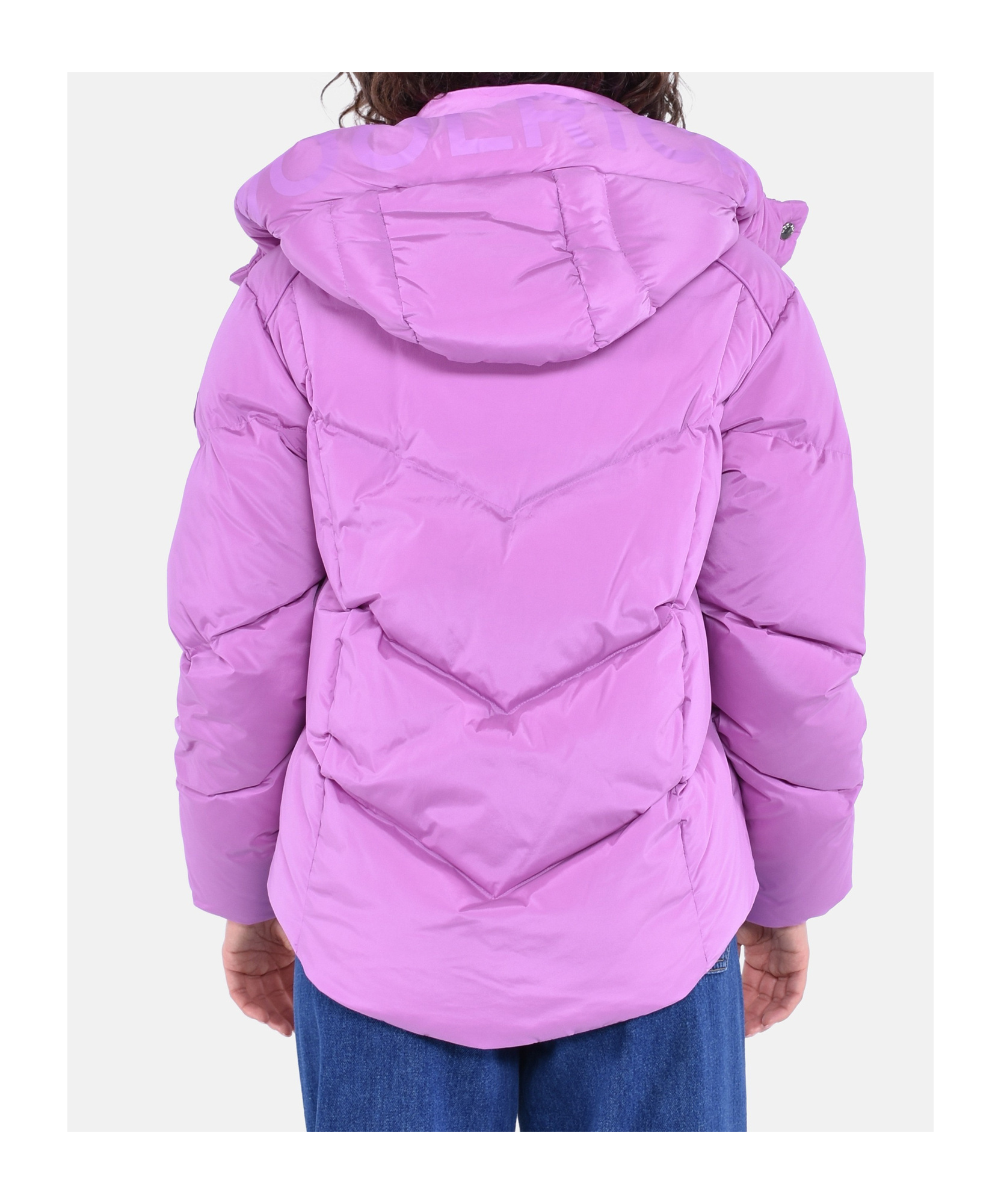 Woolrich Alsea Pink Down Jacket In Purple