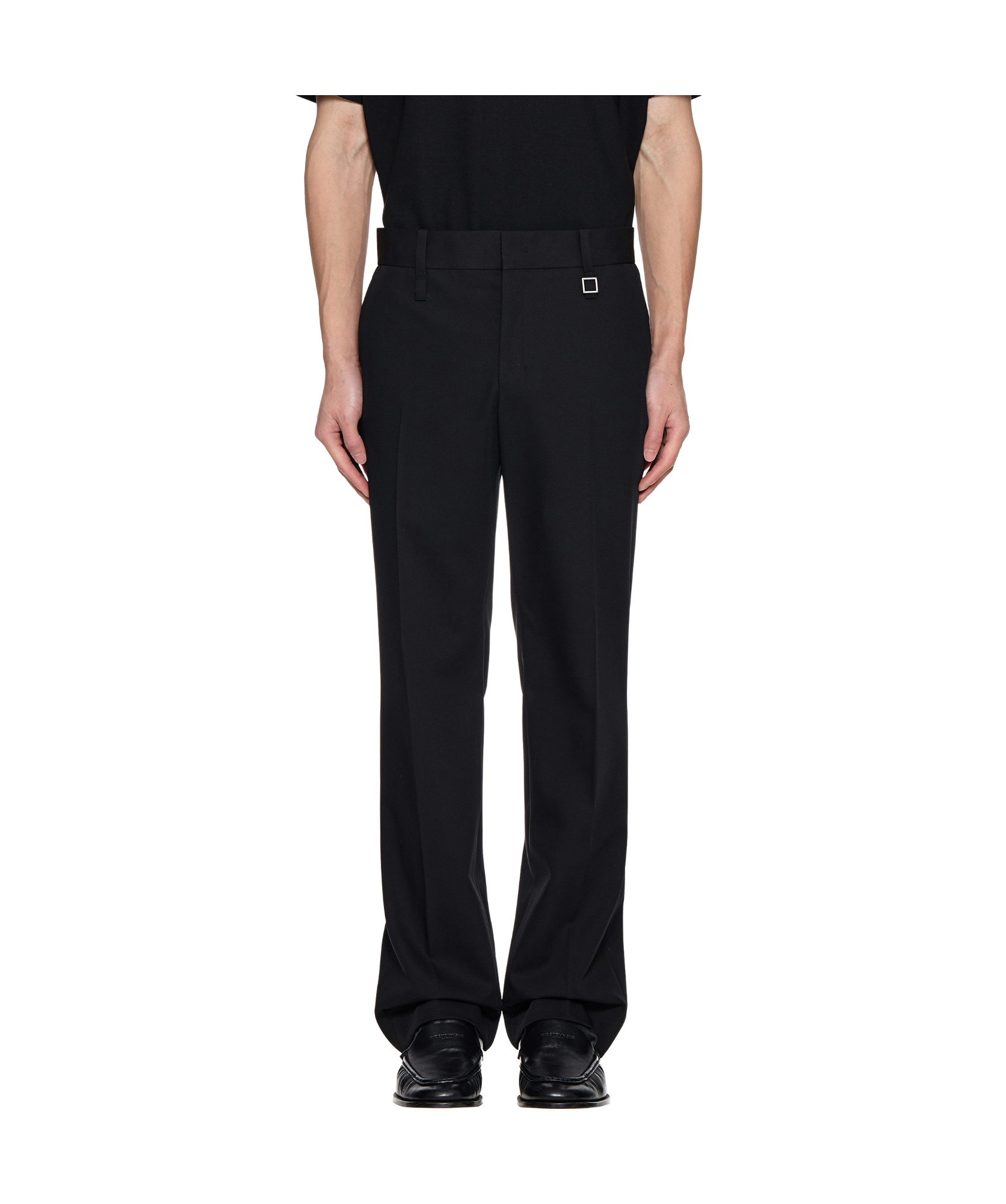Wooyoungmi Belt-loop Casual Pants In Black