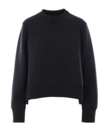 SACAI SACAI PLEATED DETAILED CREWNECK SWEATER