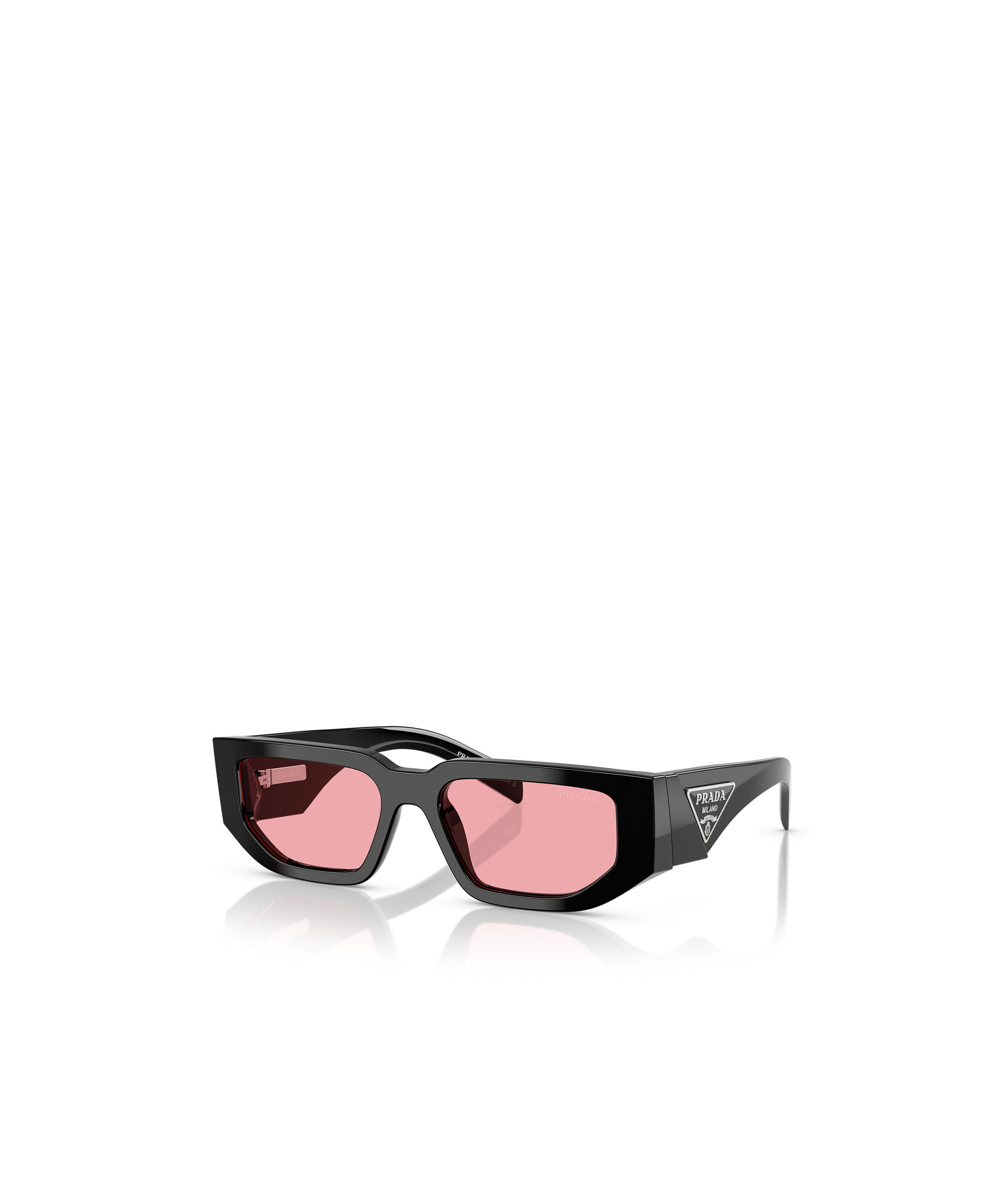 Prada Triangle-logo Sunglasses In Pink