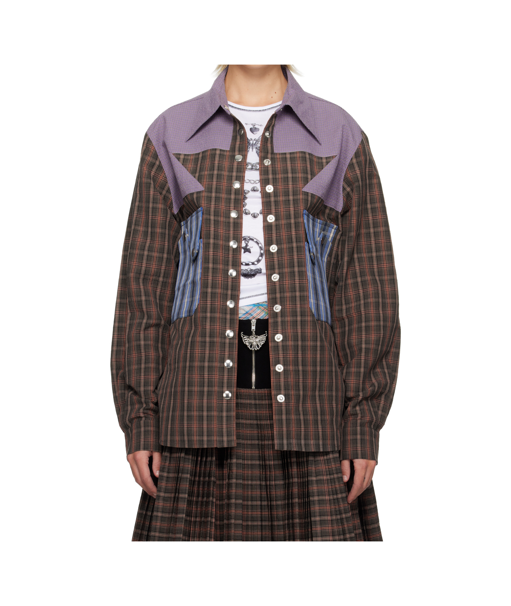 Chopova Lowena Brown Vega Shirt In Multi