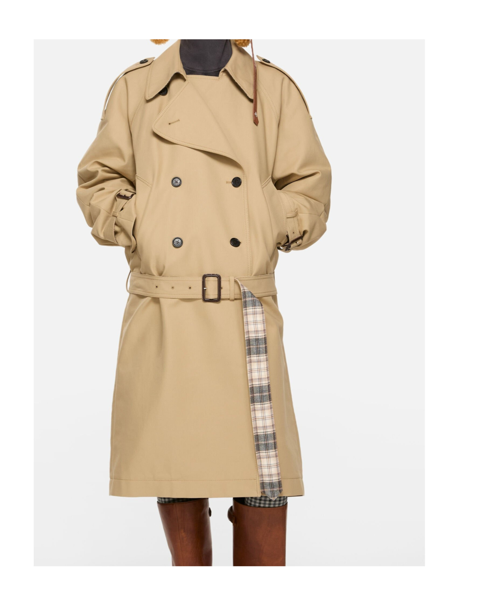 Acne Studios Double-breasted Belted Trench Coat In Brown