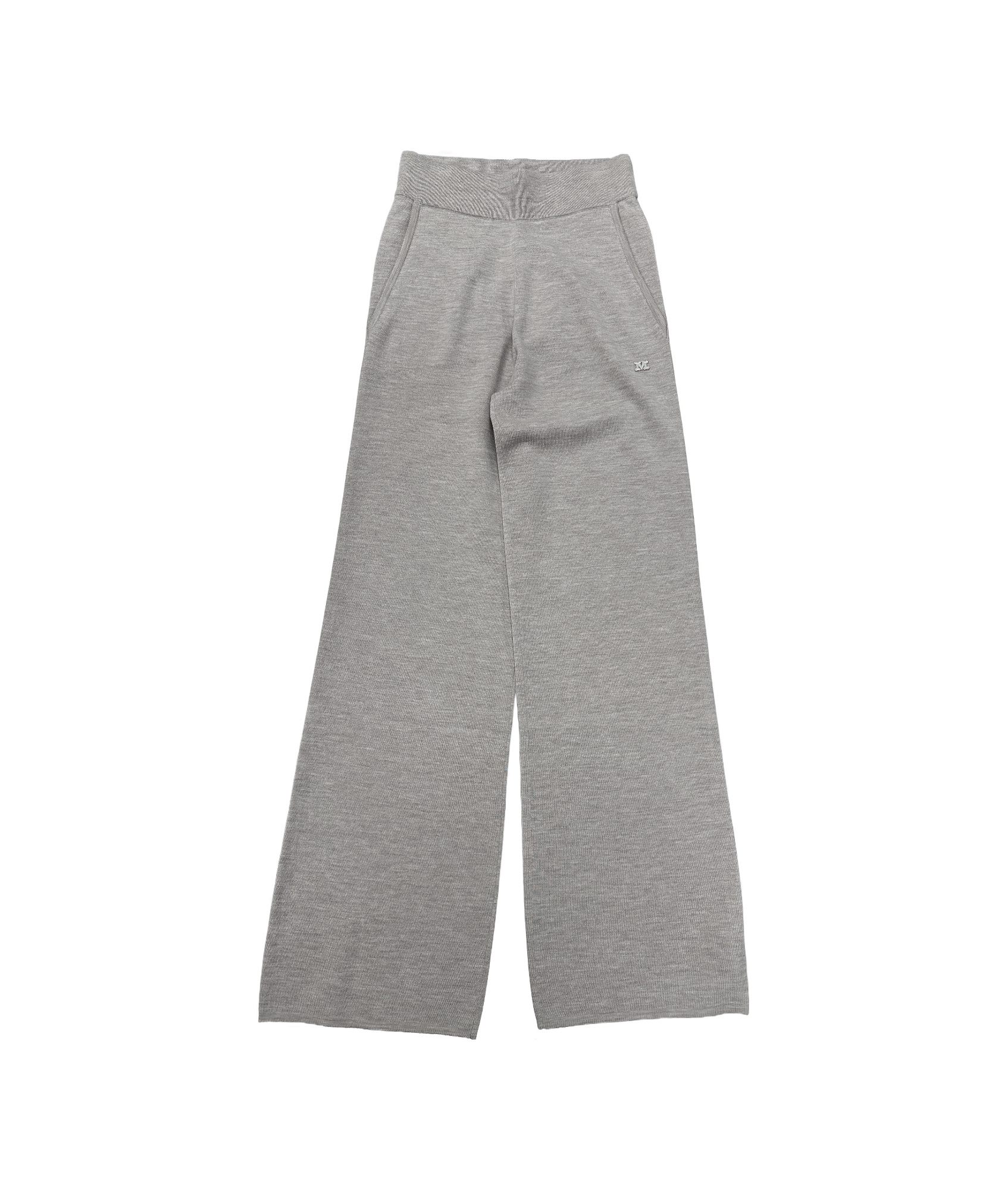 Max Mara Elastic Waist Casual Pants In Gray