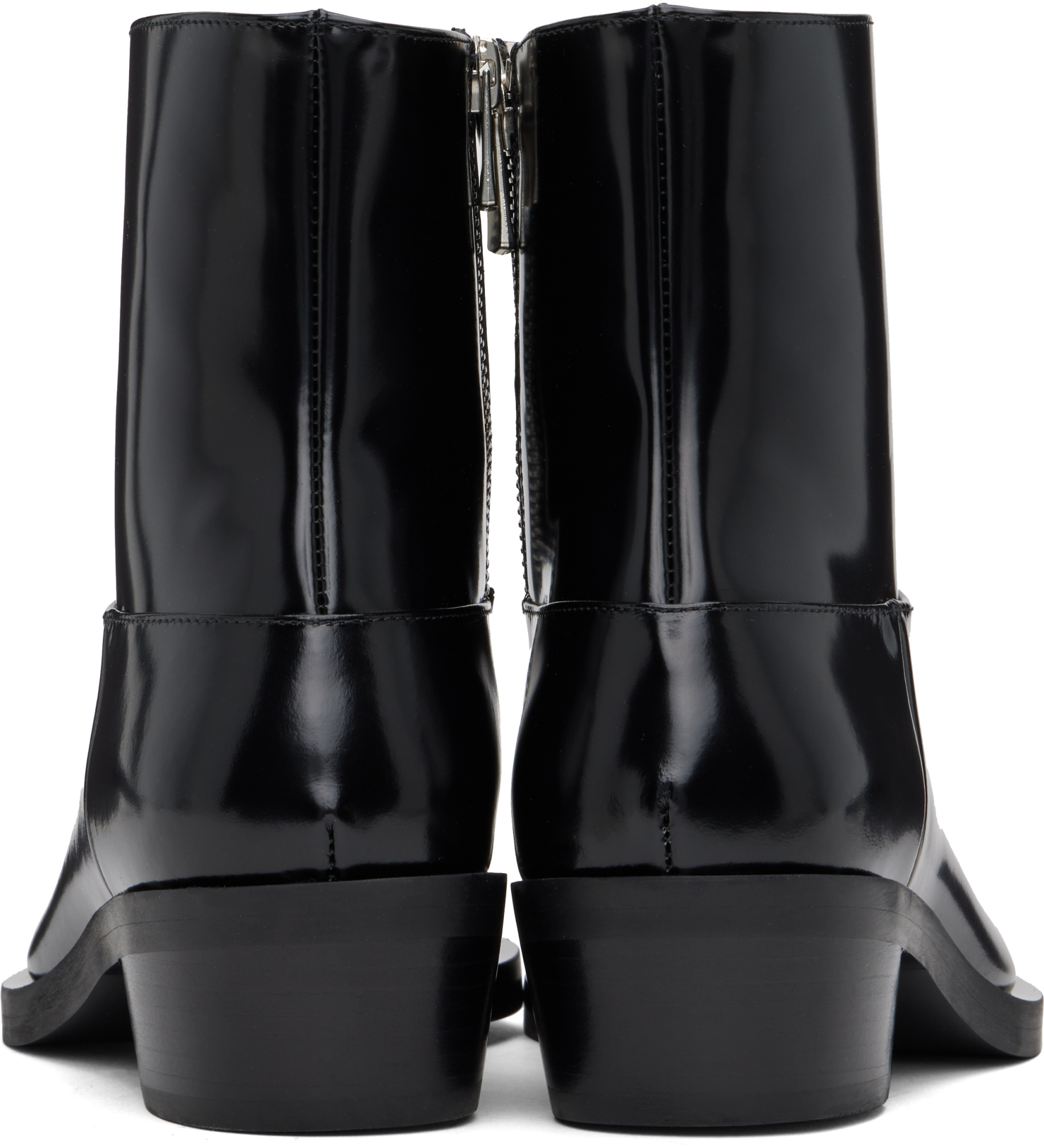 Proenza Schouler Bronco Leather Moto Booties In Black