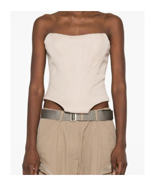 Giuseppe Di Morabito Wool Bustier In Neutrals