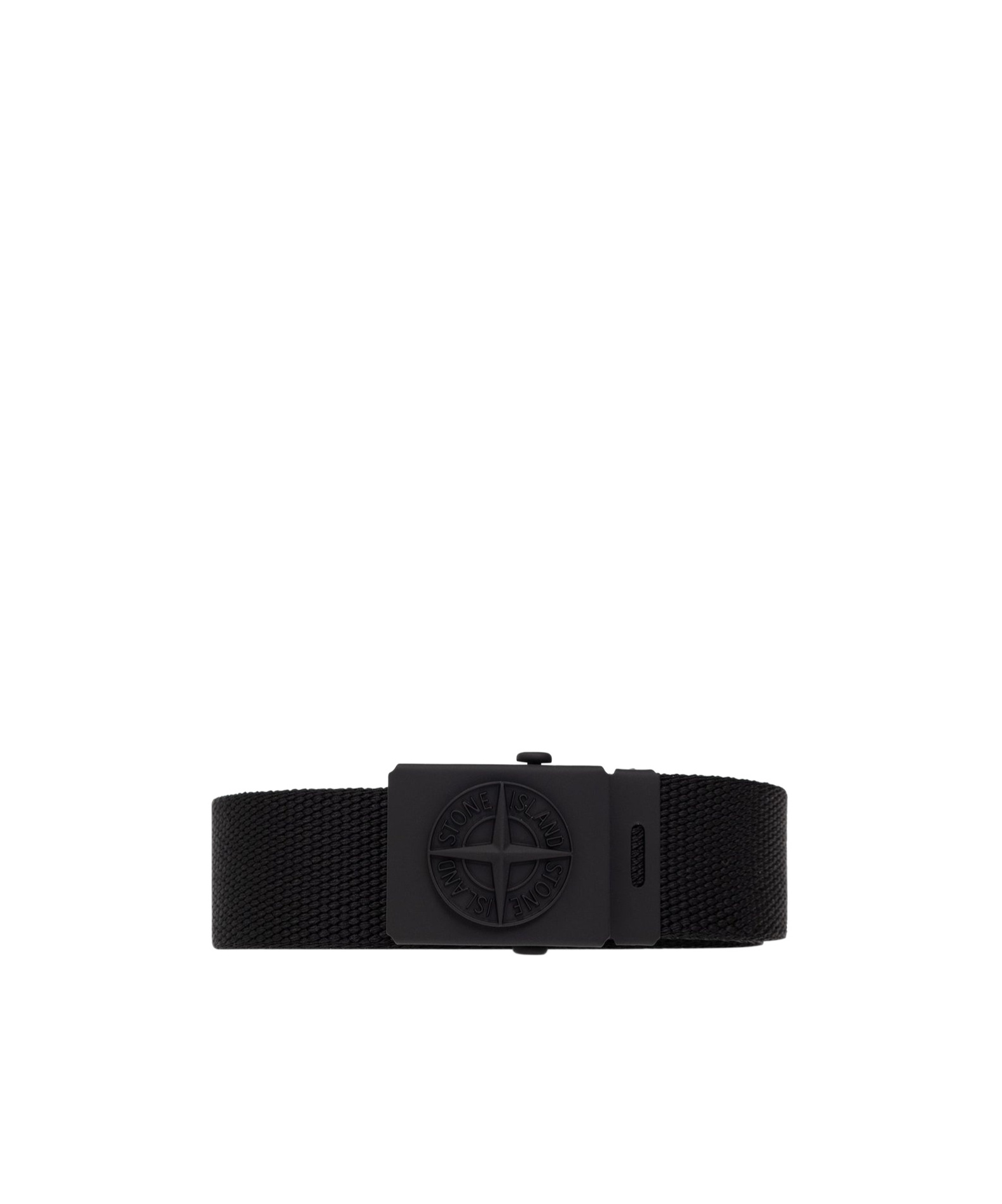 Stone Island Signature Compass-motif Belt In Black
