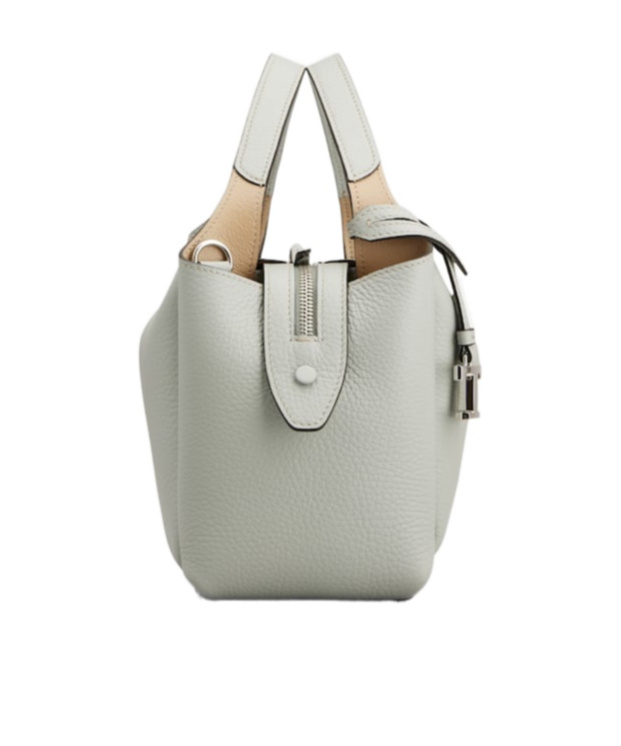 Tod's Mini Bowling Tote Bag In Gray