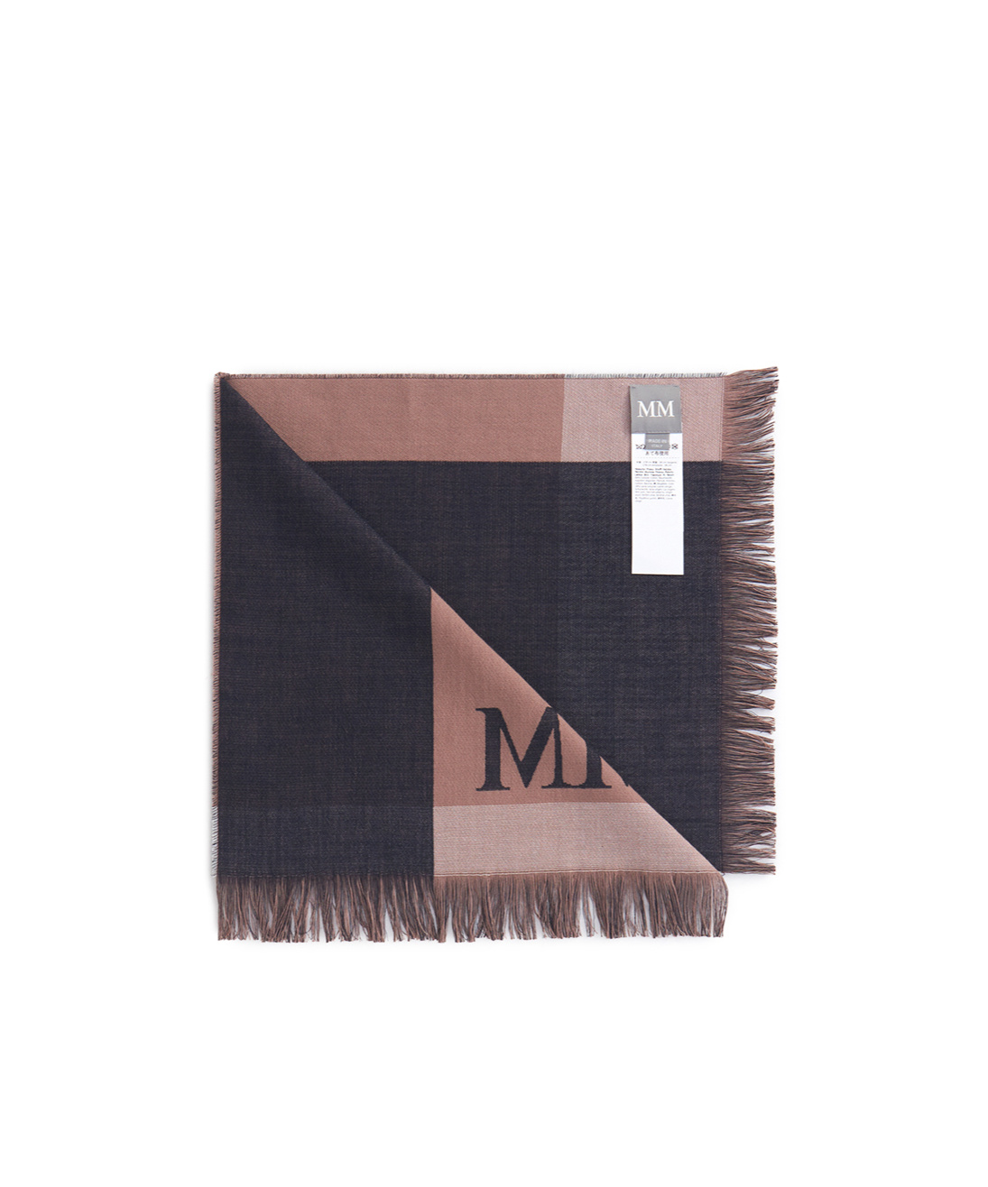 Max Mara Fringed Scarf In Black