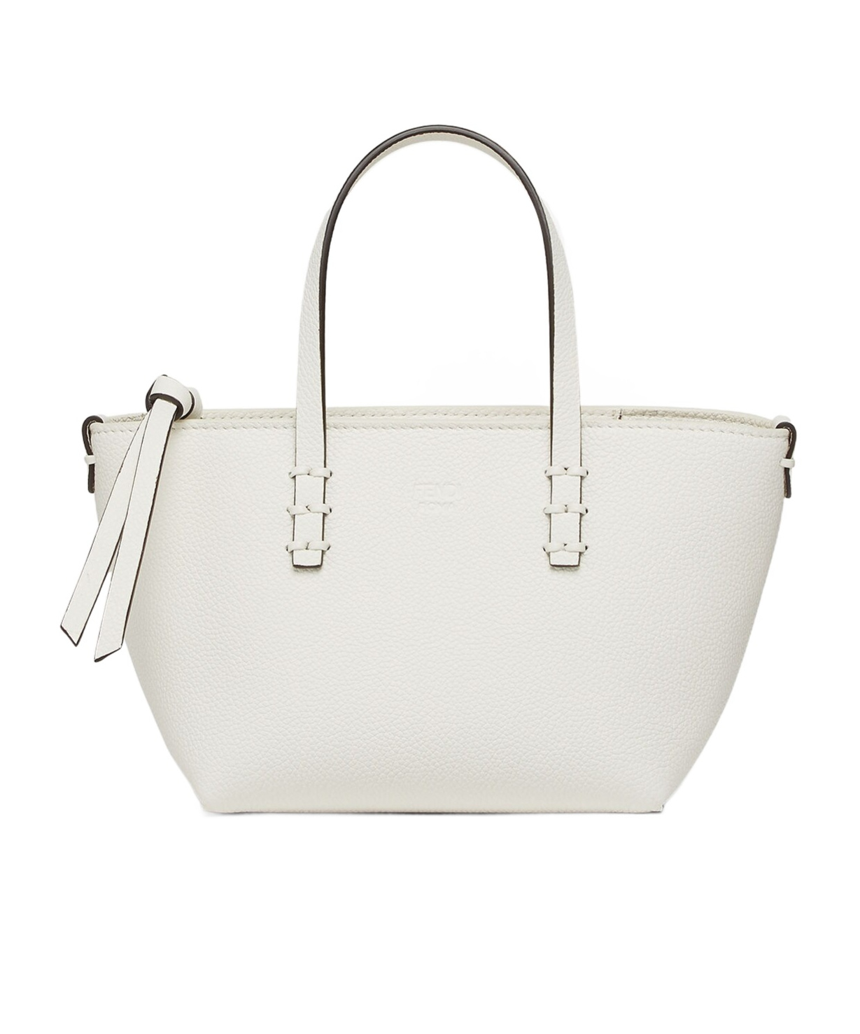 Fendi Fashion Forward Mini Roll Handbag In White