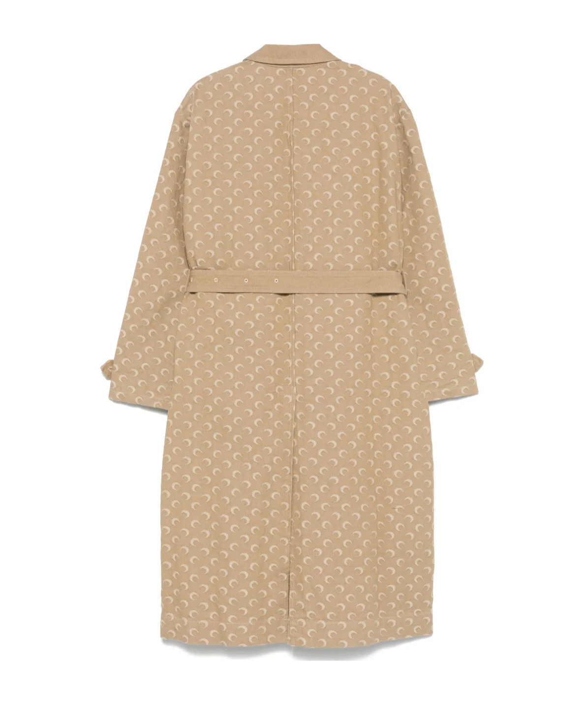 Marine Serre Moonogram-pattern Twill Coat