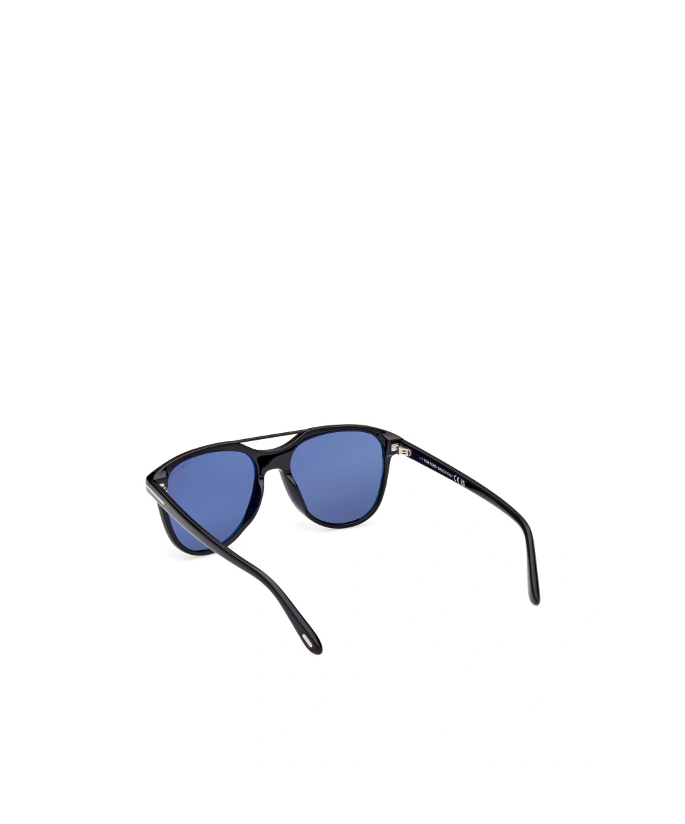 Tom Ford Eyewear Damian Pilot Frame Double Bridge Sunglasses In Purple