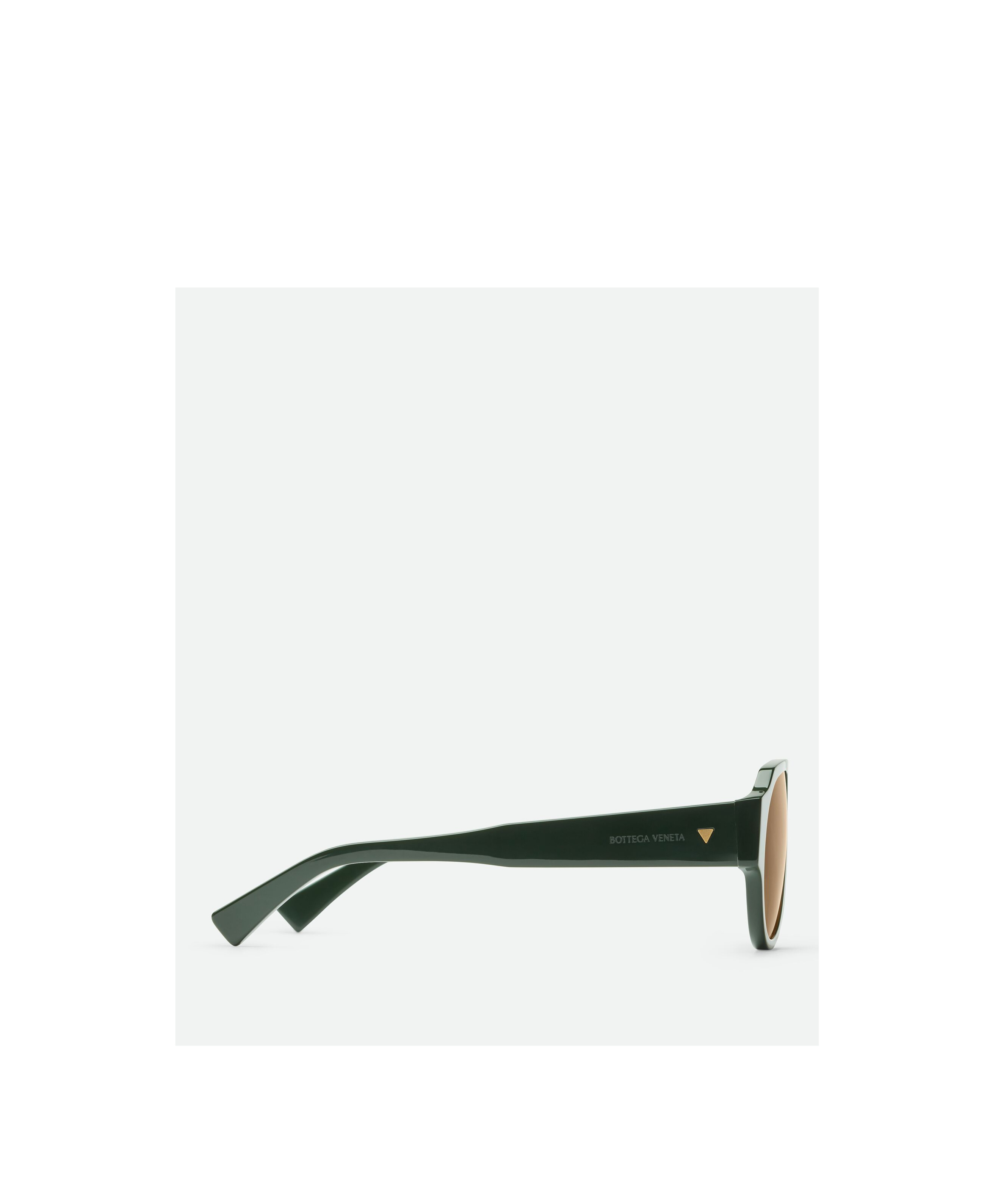Bottega Veneta Bold Triangle Stud Aviator Sunglasses In Black