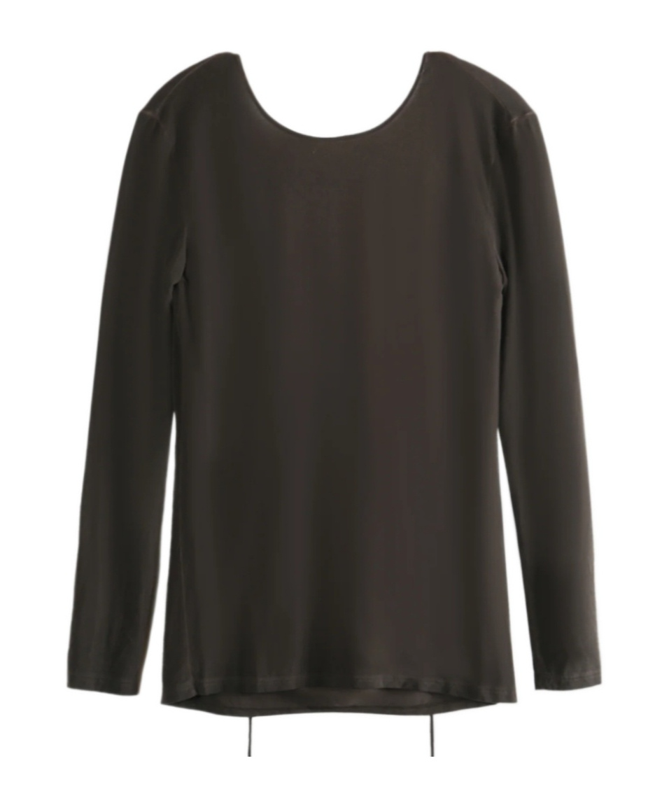 Uma Wang Cowl-back Long-sleeve Top In Brown