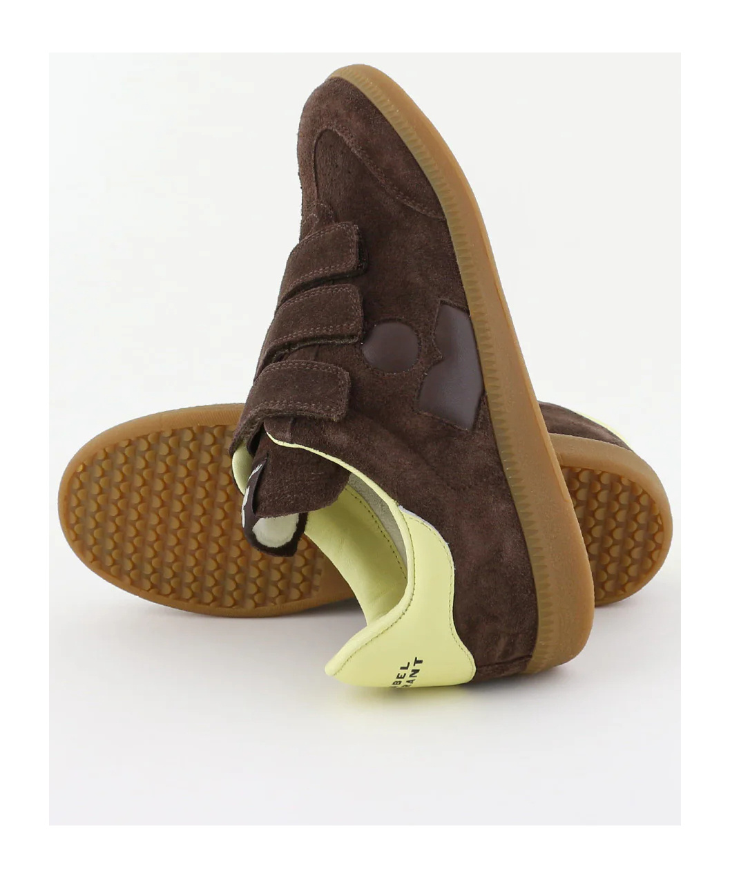 Isabel Marant Beth Leather-trimmed Suede Sneakers In Brown