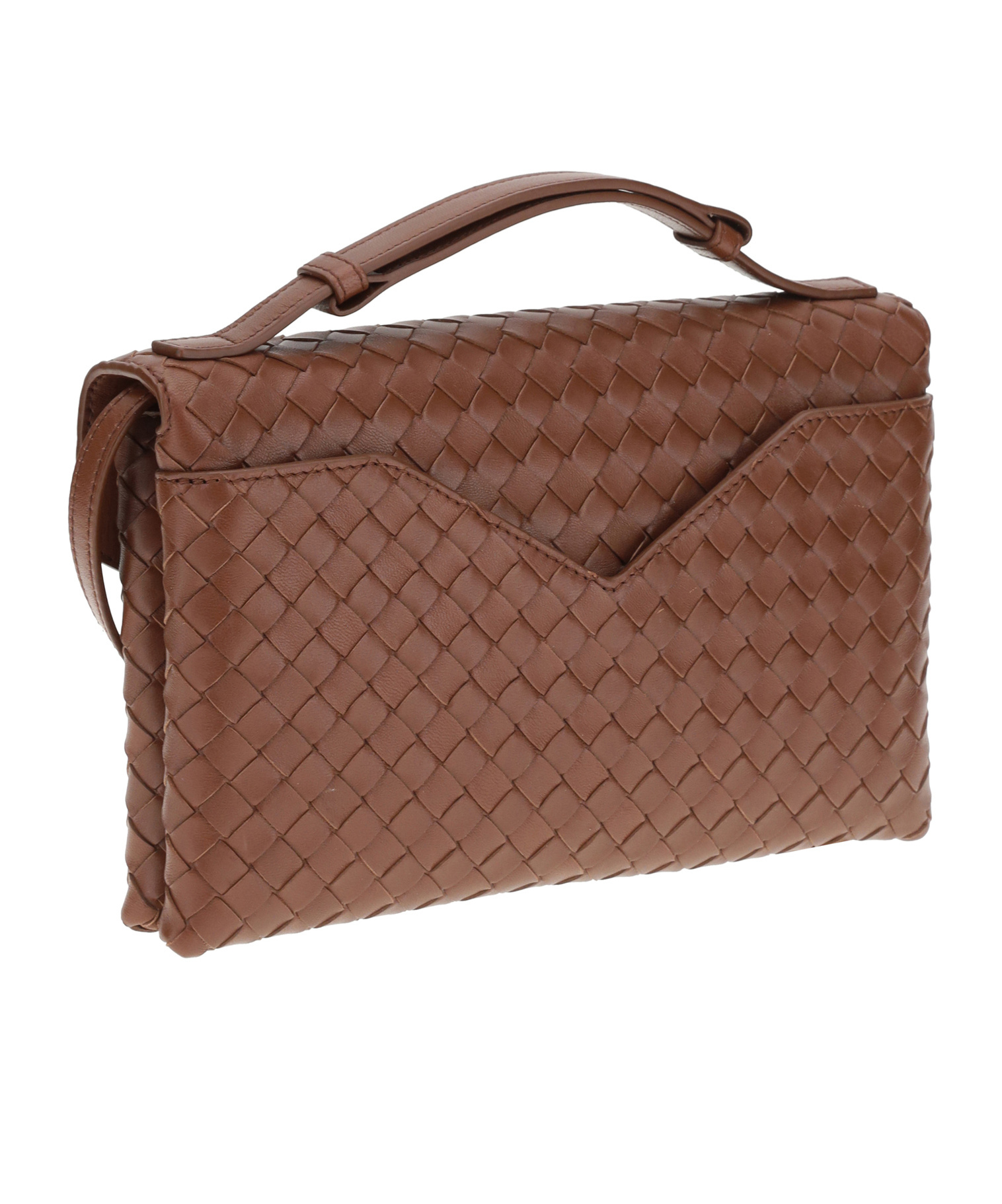 Bottega Veneta Lock Knot Leather Shoulder Bag