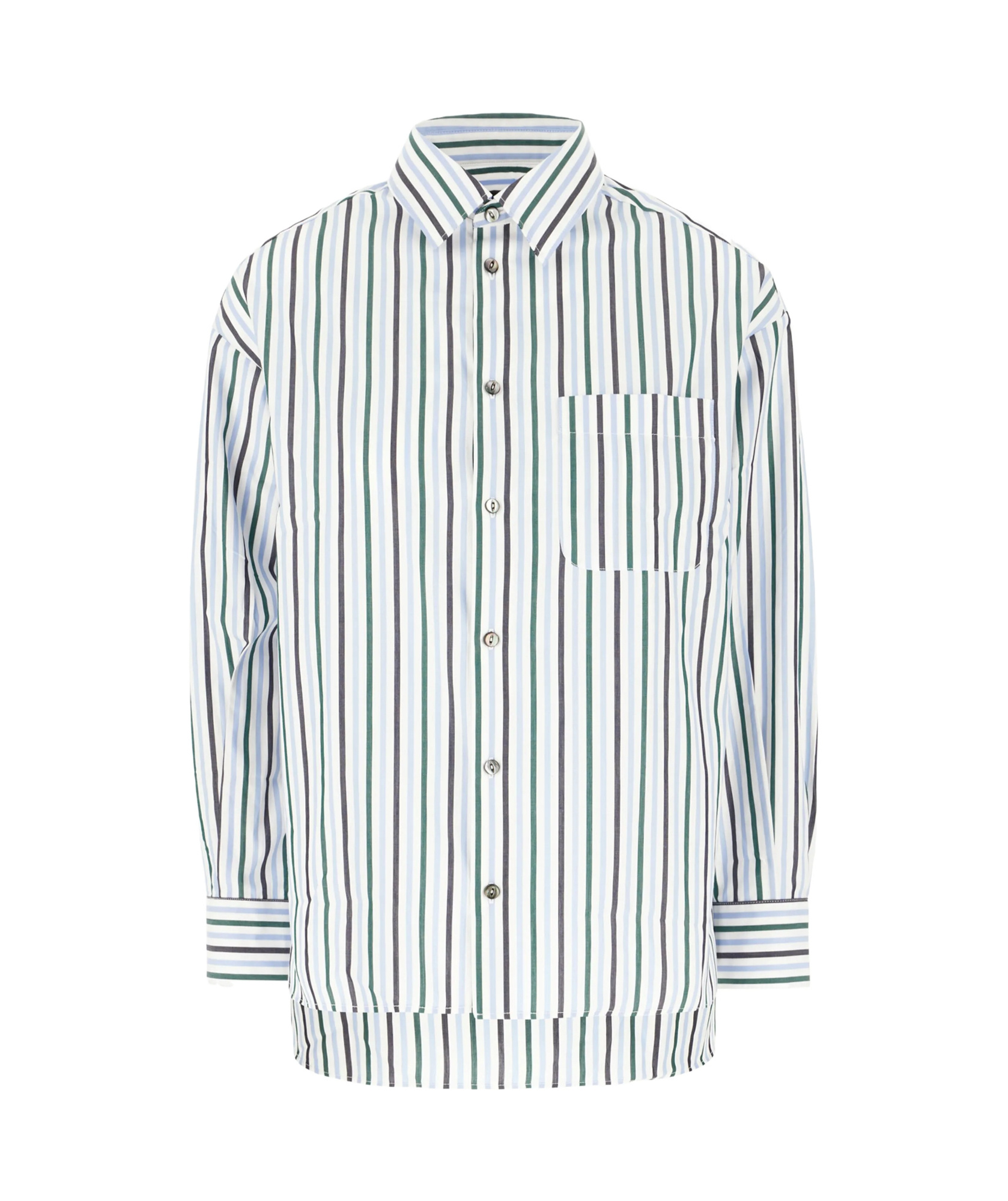 Apc Striped Pattern Shirt Chest Pocket In White