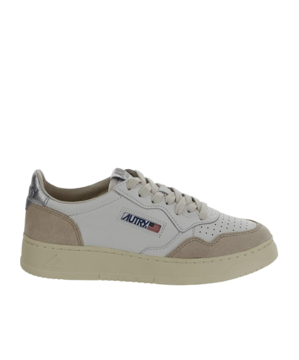Autry Medalist Panelled Sneakers In Gray