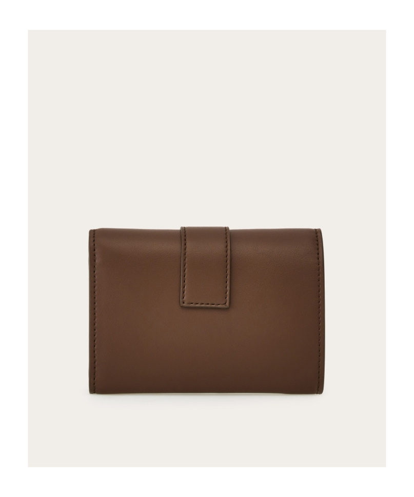 Ferragamo Hug Two-color Wallet In Green