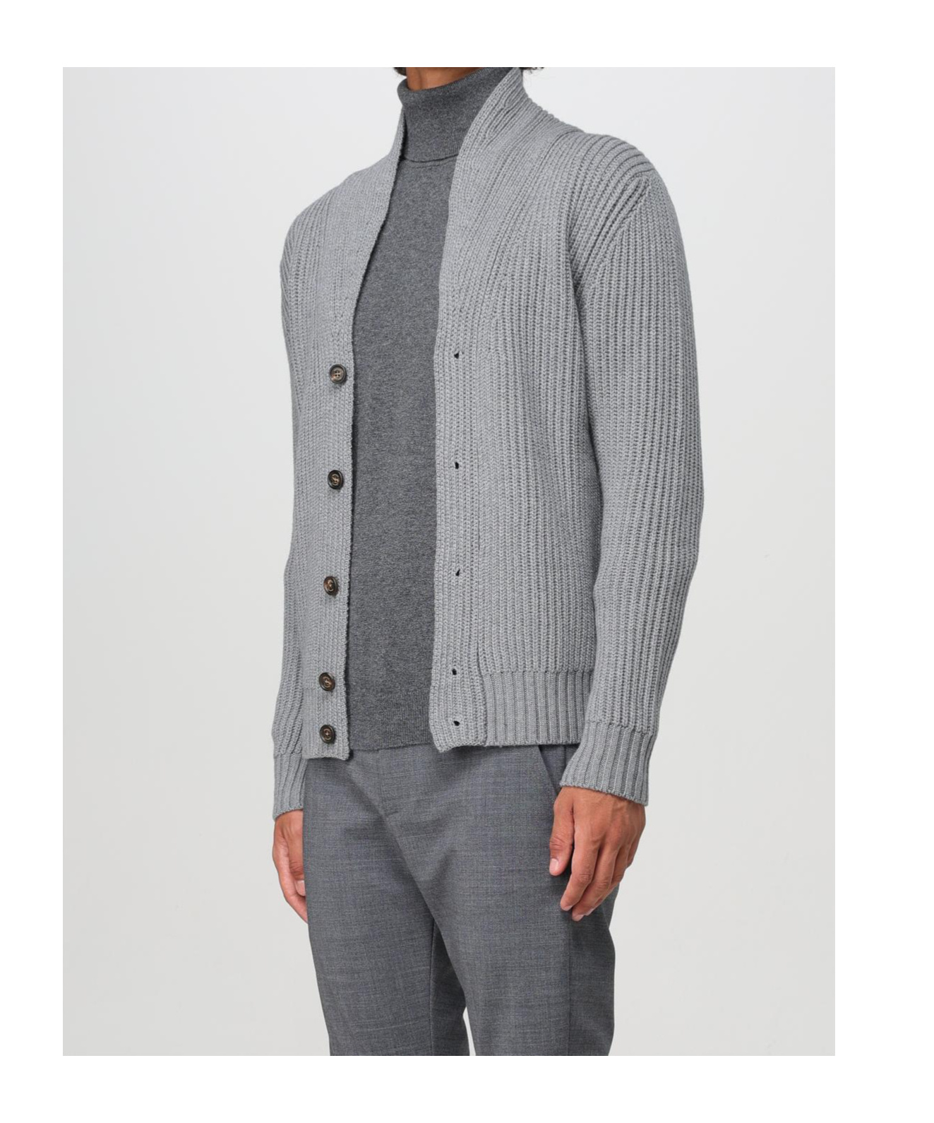 Shop Eleventy Long-sleeved Sweater In Gray