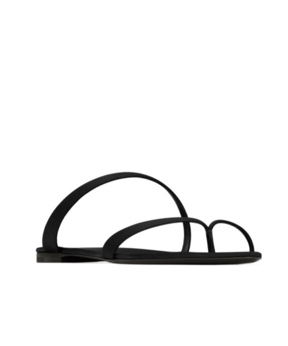 Saint Laurent Modern Black Sandals For Women In Black