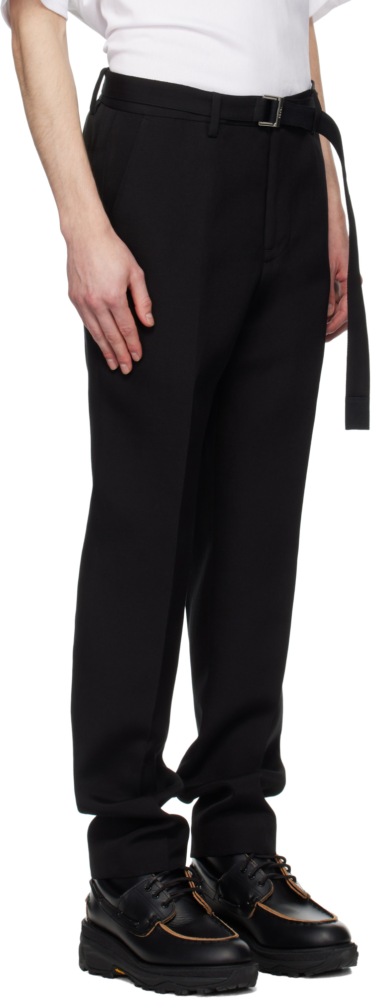 Sacai Belt Loops Slacks In Black