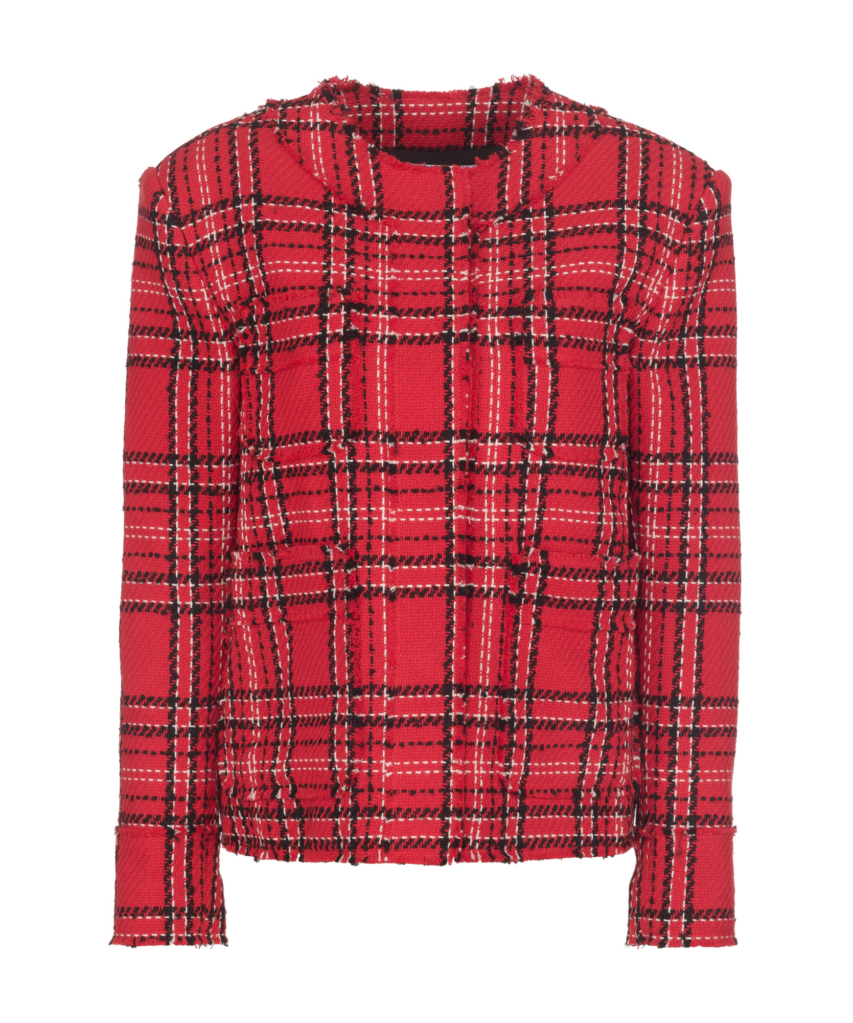 MSGM CHECKED TWEED JACKET