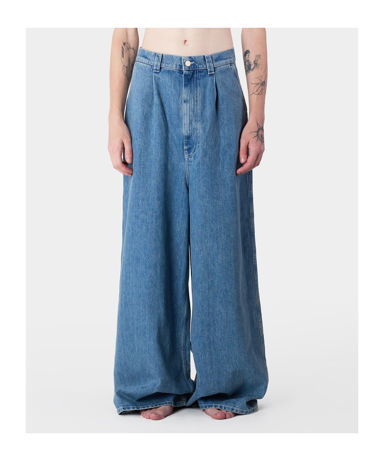 Sunnei Blue Extra Over Jeans In Blue