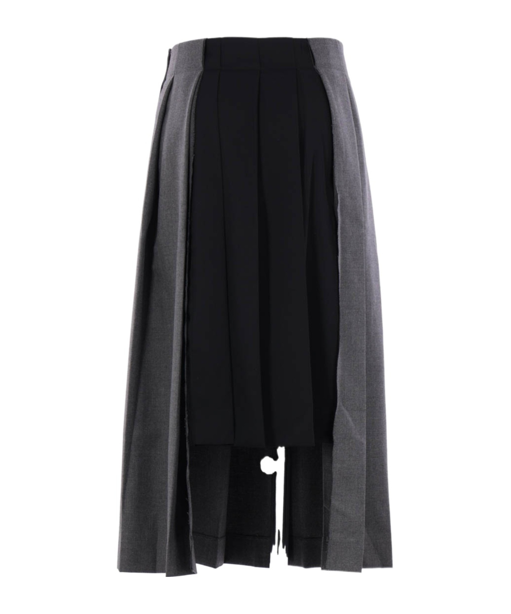 Vaquera Pleated Midi Skirt In Gray