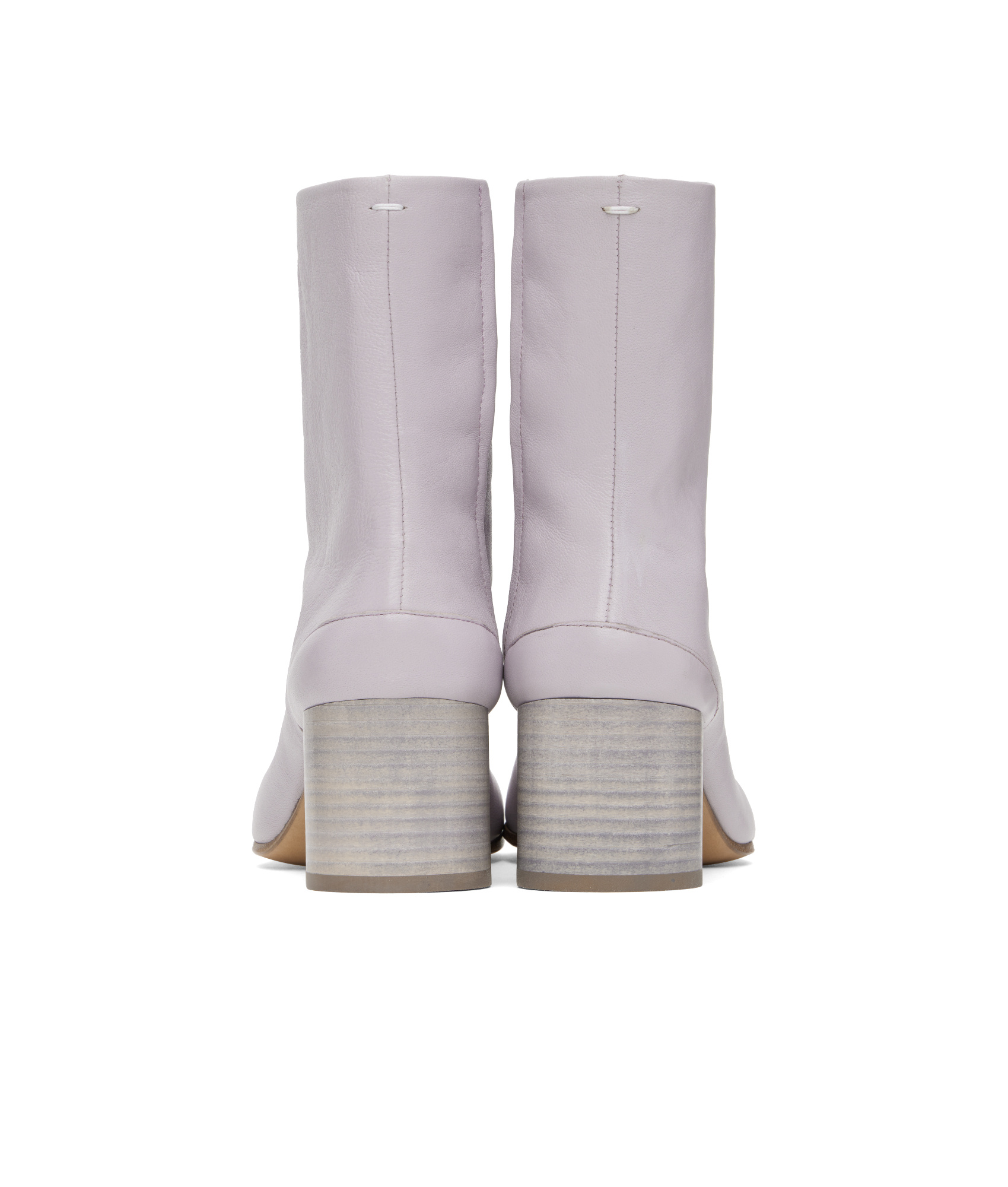 Maison Margiela Purple Tabi Ankle Boots In Gray