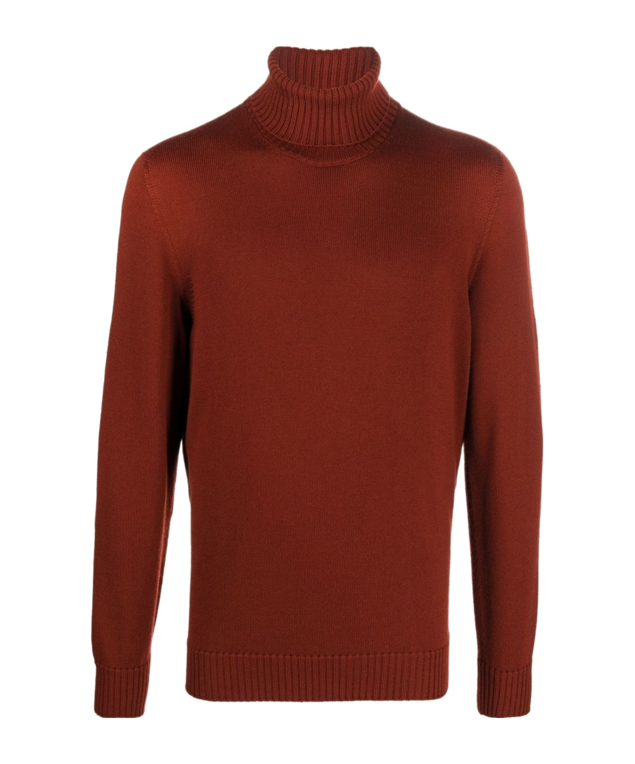 Drumohr Long-sleeved Turtleneck Sweater In Red