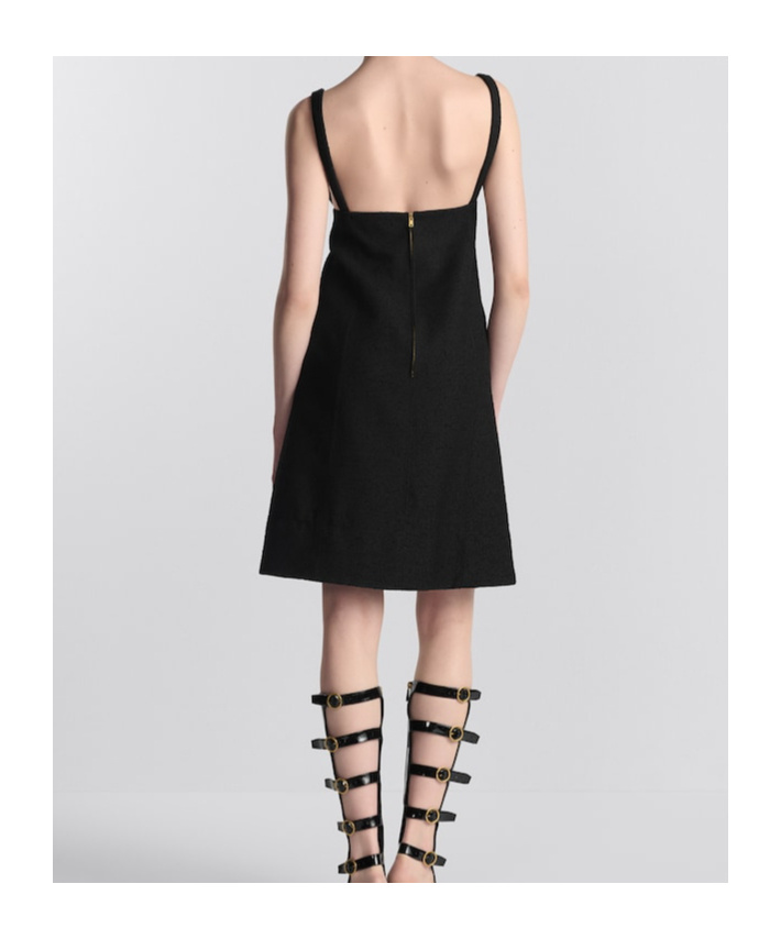 Shop Dior Flared Dress In Black