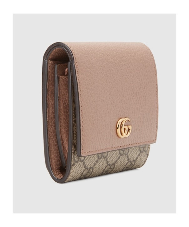 Gucci Small Gg Marmont Wallet In Nude